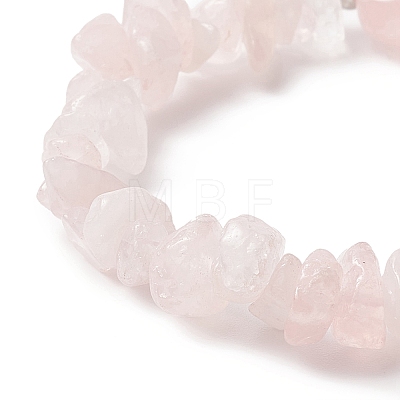 Natural Rose Quartz Charm Bracelets for Women BJEW-JB09926-02-1