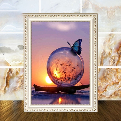 DIY Butterfly Theme Diamond Painting Kits DIAM-PW0004-037-1