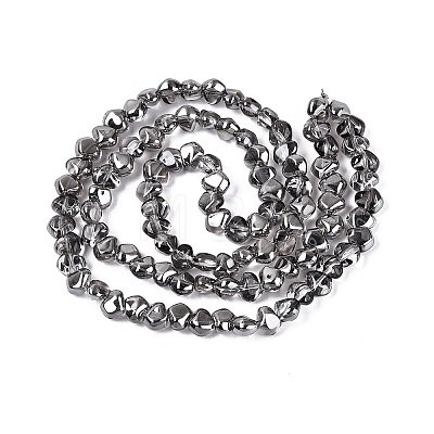 Electroplate Transparent Glass Beads Strands EGLA-Q133-01A-03-1