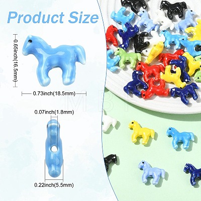 1Bag Handmade Porcelain Beads PORC-CJ0001-55-1