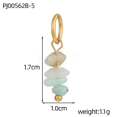 Natural & Synthetic Mixed Gemstone Chip Pendants G-OY009-80G-1