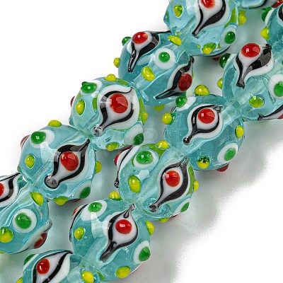 Handmade Lampwork Beads Strands LAMP-N025-05C-1