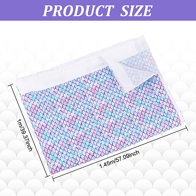 Fishscale Pattern Polyester Fabrics DIY-WH0292-79A-1