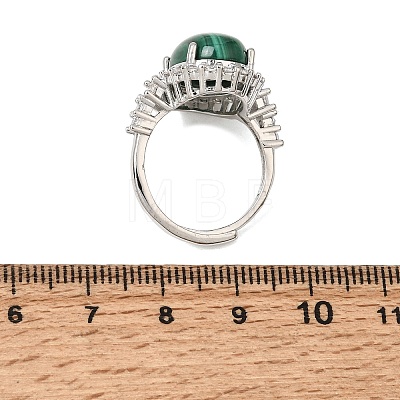 Brass Micro Pave Cubic Zirconia Finger Rings CU-CBA260E-17P-1
