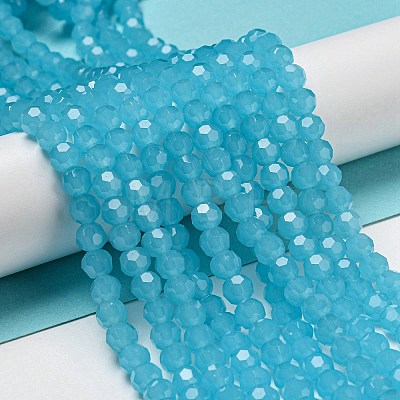 Imitation Jade Glass Beads Stands EGLA-A035-J6mm-D04-1