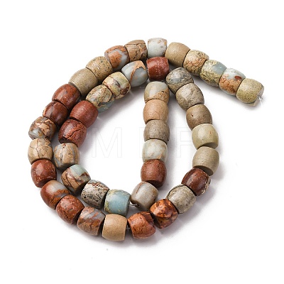 Natural Aqua Terra Jasper Beads Strands G-L624-D03-8x6mm-1