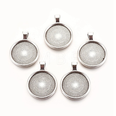 Tibetan Style Alloy Pendant Cabochon Settings LS-TIBE-R295-055AS-LF-1