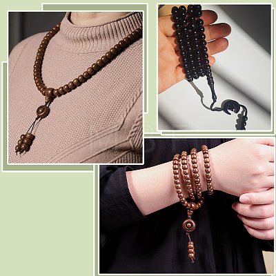 4Pcs 4 Colors Acrylic Rondelle Rosary Bead Necklaces NJEW-PH0001-57-1