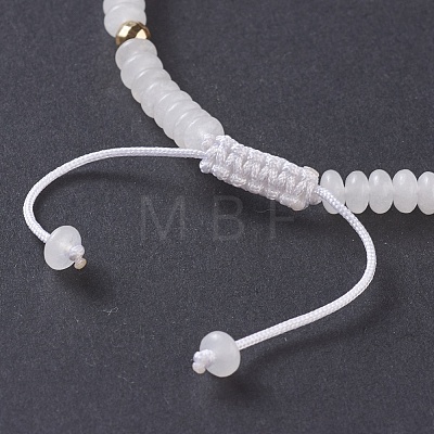 Natural White Jade Braided Bead Bracelets BJEW-O175-C14-1