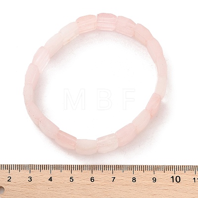 Natural Rose Quartz Gemstone Stretch Bracelets BJEW-F406-B04-1