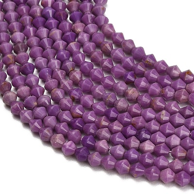 Natural Lepidolite/Purple Mica Stone Beads Strands GG-CBAA9B4-A15-01-1