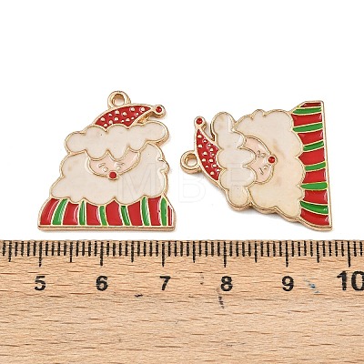 Christmas Alloy Enamel Pendants ENAM-I081-01KCG-07-1