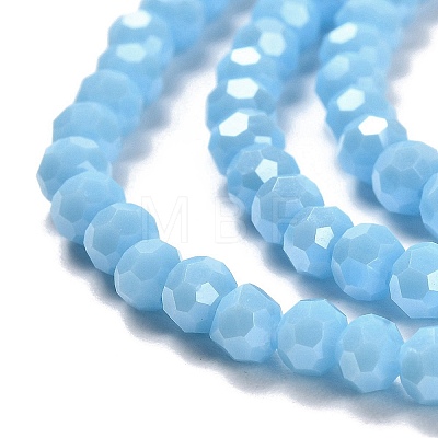 Electroplate Opaque Glass Beads Strands EGLA-A035-P4mm-A08-1