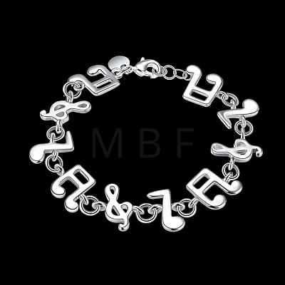 Musical Note Brass Link Bracelets for Women FS-WG94BAE-01-1