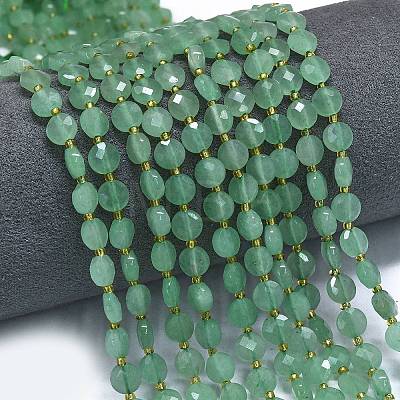 Natural Green Aventurine Beads Strands G-K389-B49-01-1