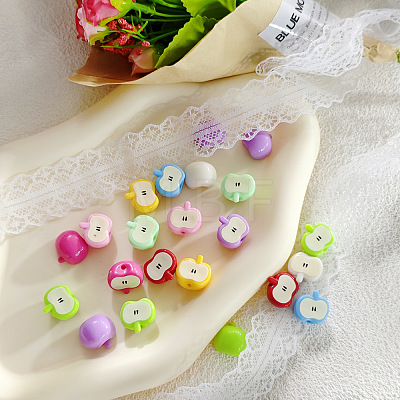 Printed Opaque Acrylic Beads RESI-K203-20-1