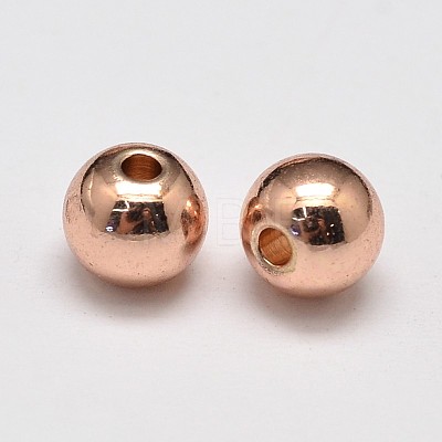 Rack Plating Brass Round Spacer Beads X1-KK-I601-3mm-RG-RS-1