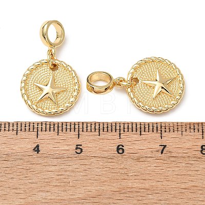 Brass European Dangle Charms KK-H278-01G-05-1