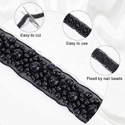 3.05M Imitation Polyeste with ABS Plastic Beaded Trimming OCOR-BC0001-87-1