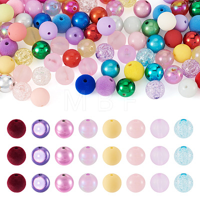 120Pcs 8 Styles Acrylic Beads MACR-TA0002-95-1