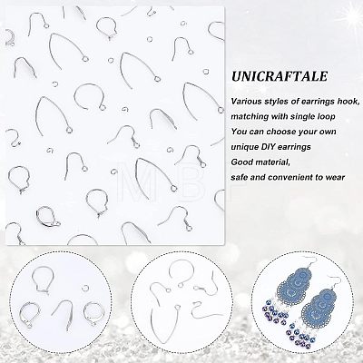 Unicraftale DIY Earring Making Finding Kit STAS-UN0038-49-1