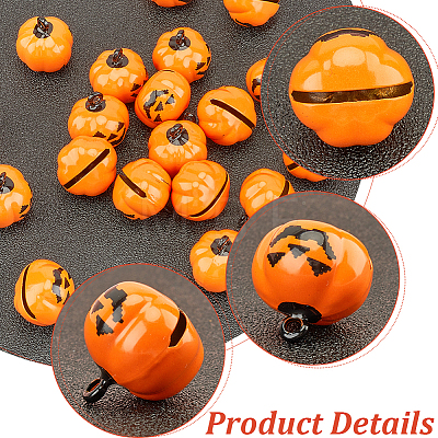 20Pcs Halloween Pumpkin Bell  KKB-GF0001-01-1