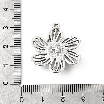 Tibetan Style Alloy & Acrylic Pendants FIND-B058-04AS-01-1