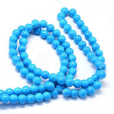 Baking Painted Glass Round Bead Strands DGLA-Q020-8mm-31-1