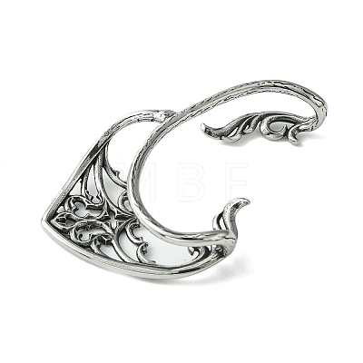 2Pcs 316 Surgical Stainless Steel Cuff Earrings EJEW-E300-05AS-04-M-1