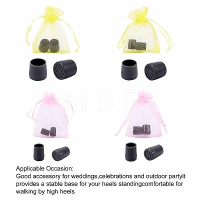Gorgecraft 8Pair PVC High Heel Stoppers Protector FIND-GF0002-08D-1