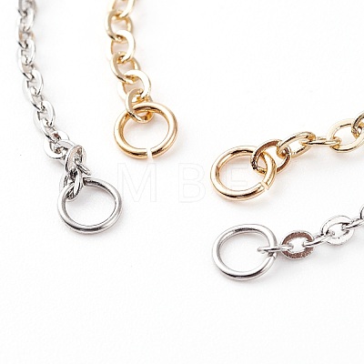 Couples Brass Cable Chain Bracelet Making Sets AJEW-JB00980-1