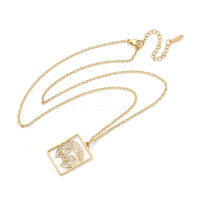 304 Stainless Steel Necklace NJEW-D330-01G-05-1