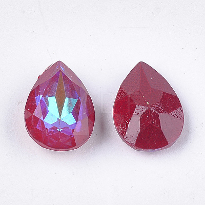 Pointed Back Resin Rhinestone Cabochons CRES-S380-13x18mm-C05-1