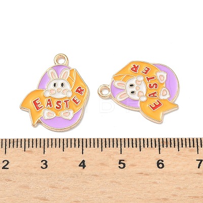 Easter Alloy Enamel Pendants ENAM-I055-01KCG-08-1