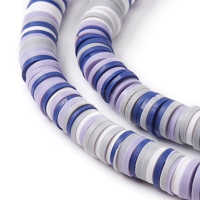 Handmade Polymer Clay Beads Strands CLAY-R089-8mm-T010-1