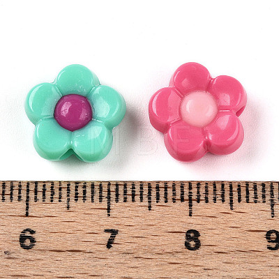 Two Tone Opaque Acrylic Beads SACR-N018-13-1
