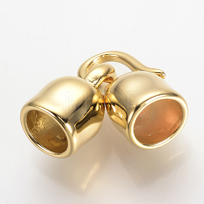 Brass Hook Clasps KK-Q735-215G-1
