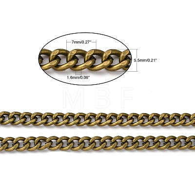 Iron Cuban Link Chains CH-R013-7x5.5mm-AB-NF-1