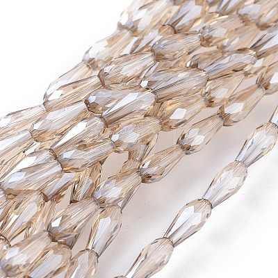 Electroplate Glass Beads Strands EGLA-L015-A-1