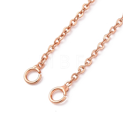 Brass Cable Chain Necklace Making NJEW-D302-78RG-1