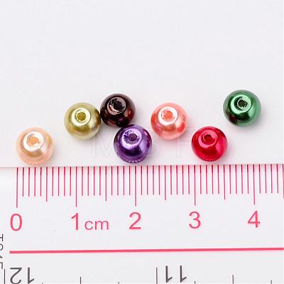 Fall Mix Pearlized Glass Pearl Beads HY-X006-6mm-06-1