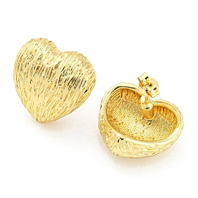 Rack Plating Brass Heart Stud Earrings EJEW-Q779-09G-1