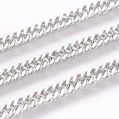 304 Stainless Steel Curb Chain Bracelets BJEW-P235-12P-1