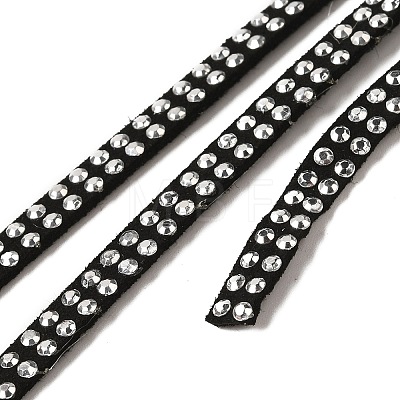 2 Row Platinum Aluminum Studded Faux Suede Cord LW-D005-01P-1