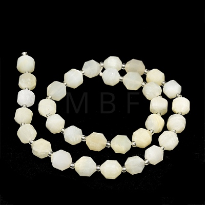 Natural White Moonstone Beads Strands G-O201B-92-1
