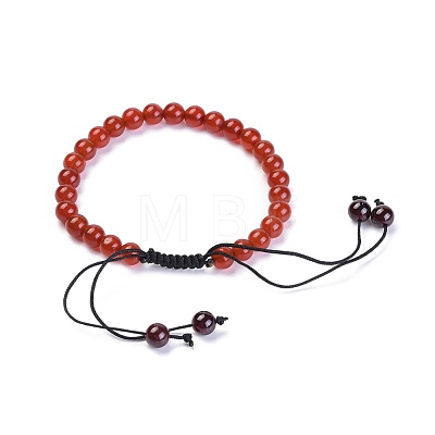 Natural Garnet/Carnelian(Dyed & Heated) Braided Bead Bracelets BJEW-JB04337-02-1