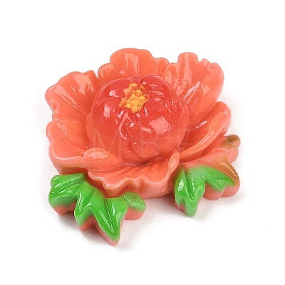 Opaque Resin Flowers Cabochons LS-RESI-R463-02D-1