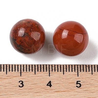 Natural Red Jasper No Hole Sphere Beads G-K353-04B-07-1