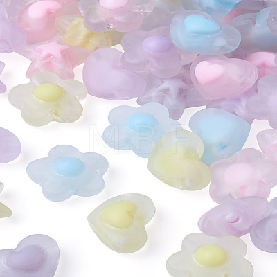 90Pcs 3 Style Transparent Acrylic Beads FACR-PJ0001-01-1