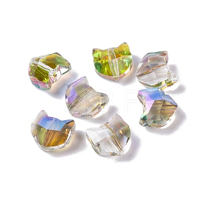 100Pcs Electroplate Glass Beads EGLA-P060-01B-HR03-1